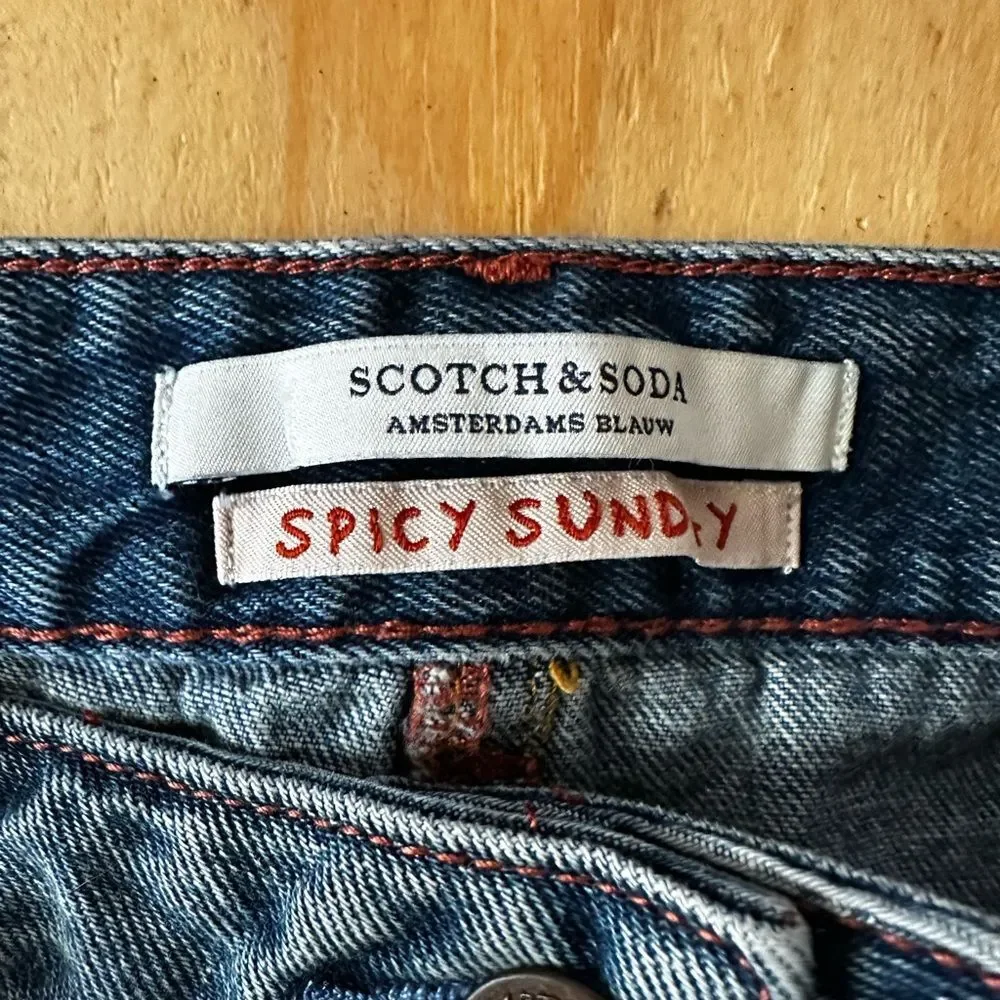 Scotch & Soda Amsterdams Blauw Denim Mini Skirt Small